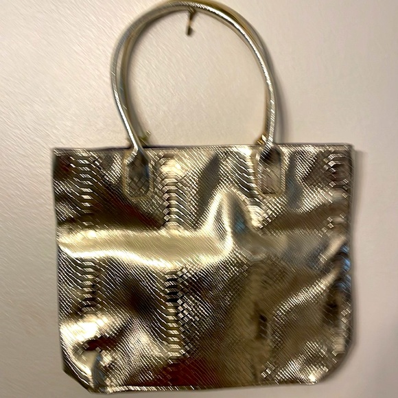 Silver Snake Tote “White Diamonds” New - Picture 2 of 4